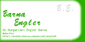 barna engler business card